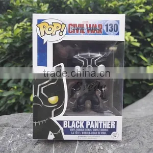 (Top) Hot Movie Captain America 3 Action Figures, POP Figure Black Panther, PVC Figures Wholesale Price thumbnail-1