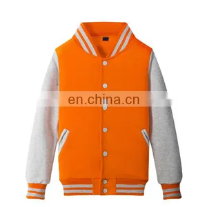 Custom Wholesale Unisex Baseball Fleece Jacket thumbnail-3