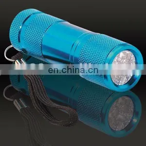 9LED Mini Logo Led Outdoor Flashlight(AAA Batteries Changeable,tail Switch,laser Logo,CE,RoHS Approval) thumbnail-1