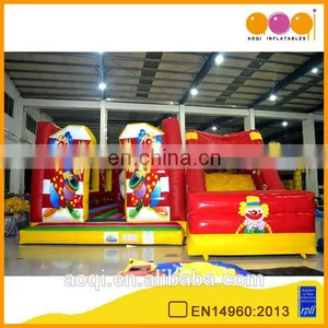 AOQI Commercial Inflatabale Red Clown Fun City With Free EN14960 Outdoor Inflatable Games Inflatable Fun City for Kid thumbnail-1