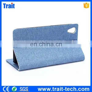 Cloth Texture Pattern Wallet Style Magnetic Flip Stand PC+PU Case for HTC Desire 626 thumbnail-6