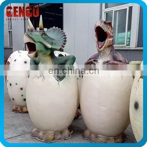 Zoo Park Decoration Fiberglass Dinosaur Trash Bin thumbnail-1
