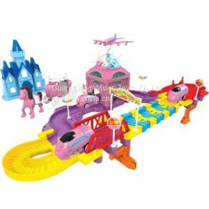 39PCS Christmas Gift Plastic Electric Toy Train Set With Light and Music (10289931) thumbnail-2
