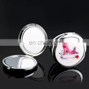 Personalized Wedding Gift Pocket Mirror,Wholesale Cosmetic Pocket Makeup Mirror thumbnail-3