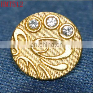 Rhinestone Embellishment Metal Jeans Button thumbnail-1