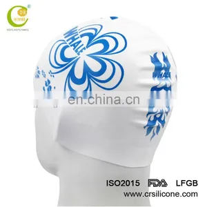 New Universal Adult Flexible Durable Silicone Elasticity Swim Cap Swimming Hat thumbnail-1