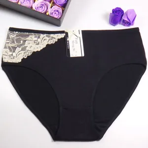 Yun Meng Ni Ladies Briefs Fancy Side Sexy Lace Briefs Big Size Cotton Ladies Panties Mature Women Underwear thumbnail-5
