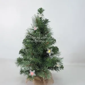 Artificial Christmas Burlap Tree thumbnail-1