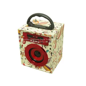 Mini Portable Wireless Bluetooth Speaker USB TF Card FM Square Music Box thumbnail-5