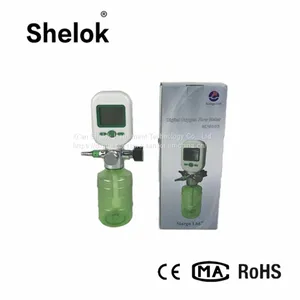 Medical Oxygen Inhaler Flow Meter With Humidifier With LCD Display thumbnail-5