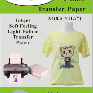 A4 Size Super Soft Inkjet Heat Transfer Paper for Cotton T-shirt thumbnail-1
