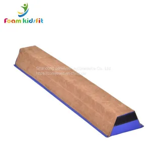 Kids Gymnastic Folding Suede Double Balance Beam Training Equipment for Gymnasts thumbnail-3