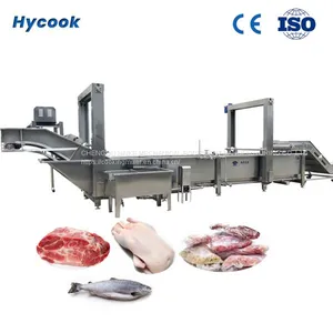Commercial Continuous Sea Food Beef Chicken Fish Pork Poultry Frozen Meat Unfreezing Machine thumbnail-1
