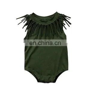 Cute Infant Baby Girl Sleeveless Romper Bodysuit Summer thumbnail-1