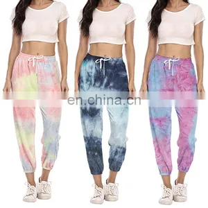 LAITE TR2021 Women Plus Size Pants Ladies Tie Dyed Trousers Women's Trousers thumbnail-1