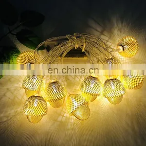 Christmas Tree Decoration Metal Pinecone Light Warerpoorf Led String Fairy Light Decor Home Indoor Outdoor Holiday Lighting thumbnail-6