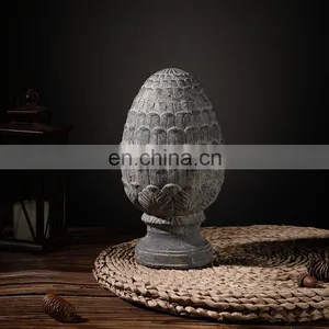 China Wholesale Classics Eastern Sculpture Lotus Shape Cement Antique Home Decoration Piece thumbnail-6