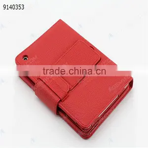 Bluetooth Keyboard for IPad Mini,red Removable Plastic Keyboard With Synthetic Leather Case thumbnail-2