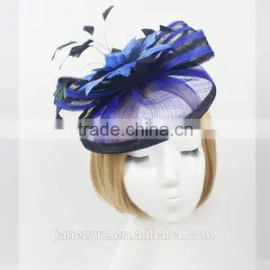 2015 New Design Elegant Church/Races Sinamay Fabric Feather Fascinator Hat thumbnail-1