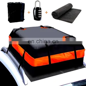 21 Cubic Feet TAK Waterproof Soft Pvc Canvas Rooftop Cargo Storage Carrying Bag Car Rack Roof Top Cargo Bag thumbnail-5