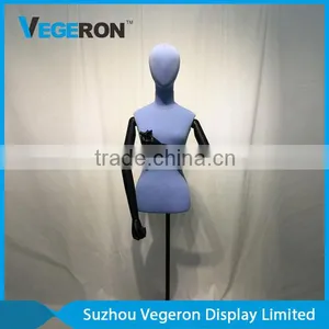 Half Body Torso Mannequin With Wooden Flexible Arm thumbnail-3