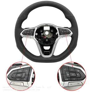 For VW Passat B8 Golf MK7 MK8 Tiguan MK2 MultiFunction Leather Steering Wheel With ACC Heated Shift Paddling thumbnail-1