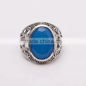 CHALCEDONY RING ,925 Sterling Silver Jewelry Wholesale,WHOLESALE SILVER JEWELRY,SILVER EXPORTER,SILVER JEWELRY FROM INDIA thumbnail-1