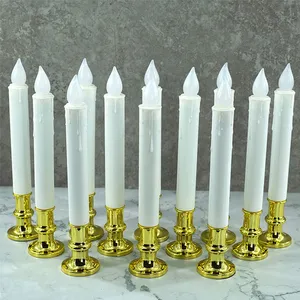 Window Candles Battery Operated With Gold Removable Candle Holders With 10 Key Remote Control thumbnail-3