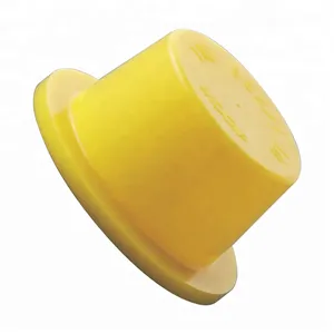 Thick Wide Flange Pump Fittings Cylinder Valve Protection Yellow Tapered Polyethylene Flexible Conduit End Cap thumbnail-5