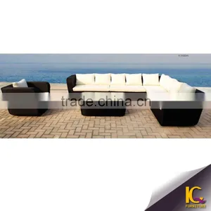 SGS PE Rattan Corner Sofa Used Patio Sale Outdoor Furniture Cheap Rattan Garden Sofa thumbnail-4