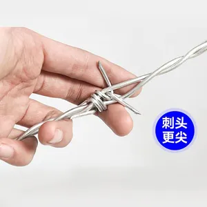 Security and Border Control Galvanized Barbed Wire Metal Fence Barbed Wire thumbnail-2