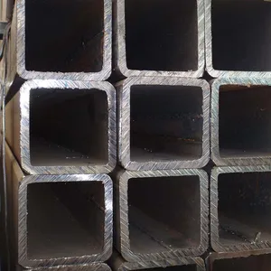 Stock Welded Square Steel Tube, Black Carbon Steel Rectangular Pipe, ERW Hollow Section With Full Sizes & Custom Cutting thumbnail-5