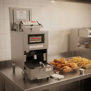 QD-55HE 17KW High Power 8 Head Electric Pressure Fryer Industrial Poultry Frying Equipment for Large Food Factory thumbnail-4