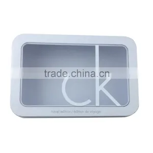 Rectangular Metal Tin Pencil Box for Stationery With Window thumbnail-2