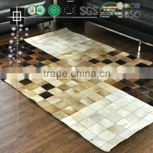 Hotel Room Cowhide Patchwork Rugs Flooring Material Carpet thumbnail-4
