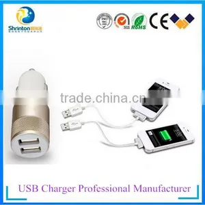 High Quality Dual Usb Mobile Car Charger ,dual Usb for Charging Andriod Phone thumbnail-1