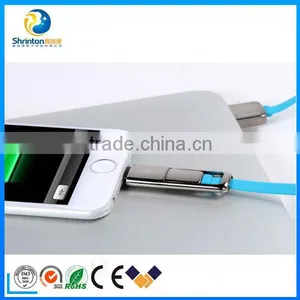 Best Selling 2 in 1 Usb Cable With High Quality Usb Data Cable for Both IPhone5/6/6s/Micro thumbnail-3