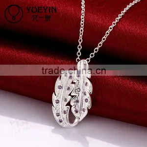 High Quality Designs Couple Pendant Wholesale Silver Plated Zircon Couple Necklace thumbnail-4