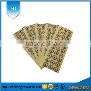 Wholesale Custom Waterproof Printing Blue Black Red 3 Color Self Adhesive Transparent Sticker thumbnail-1