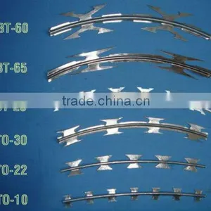 Cheap Galvanized Razor Wire Razor Barbed Wire BTO-22 30 CBT-60 65 thumbnail-6