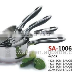 4Pcs Stainless Steel Saucepan With Impact Bonding thumbnail-1