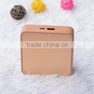 AWC911 Best Portable Wood Charger Portable Polymer Battery 5200mah 7800mah 10400mah Square Wooden Charger Power Bank 10400 thumbnail-5