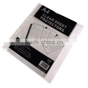 2015 China Supplier PP 11 Hole A4 Clear Sheet Protector Folder For Business thumbnail-2