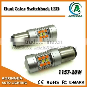 White&yellow 2835 3030 Dual Color Switchback LED Bulb BAY15D 1157 thumbnail-1