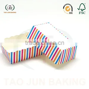 Food Grade Rectangle Shaped Disposable Paper Cake Baking Cups Cupcake Liners Lace Edge thumbnail-5