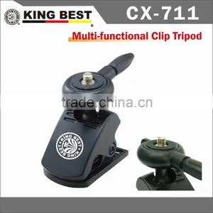KINGBEST CX-711 TUniversal Ball Head / Clip Stand / 1/4 " Inch Screw Standard Ball Head Camera Flash /Clip Stand thumbnail-1