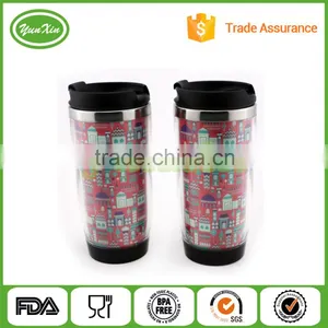 New Design DIY Double Wall Stainless Steel Travel Mug With Paper Advertisement Insert thumbnail-1