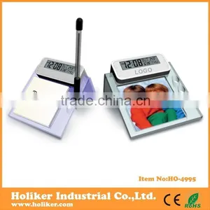 LCD Digital Pen Holder Table Clock New Idea Clock thumbnail-1
