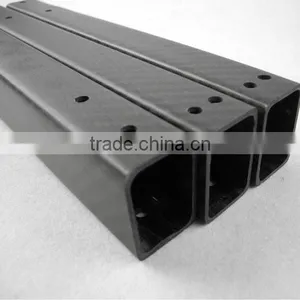 Corrosion Resistant Good Hardness Rectangular Carbon Fiber Tube Building Structure Use thumbnail-1