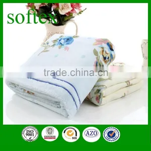 High Quality Terry Cloth Medium Size Rose Printed Face Towel thumbnail-3